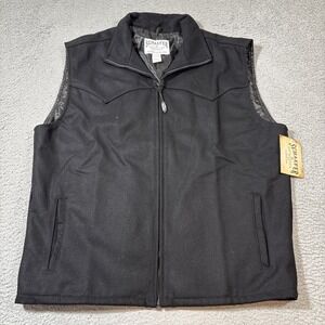 NWT Schaefer Outfitter Men's 2XL Black Wool Blend Ranch Arena Vest Full Zip
